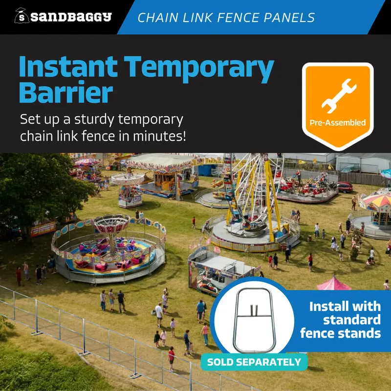 8 Ft X 10 Ft Temporary Chain Link Fence Panel (Galvanized) 7