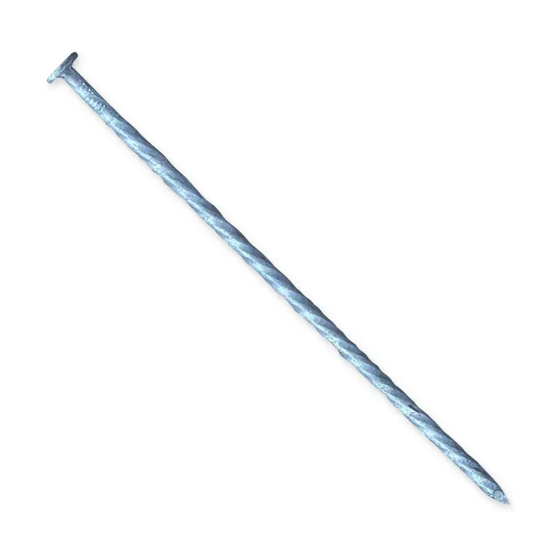 8 In. Galvanized Spiral Landscape Edging Spikes - 4 Gauge Steel 1