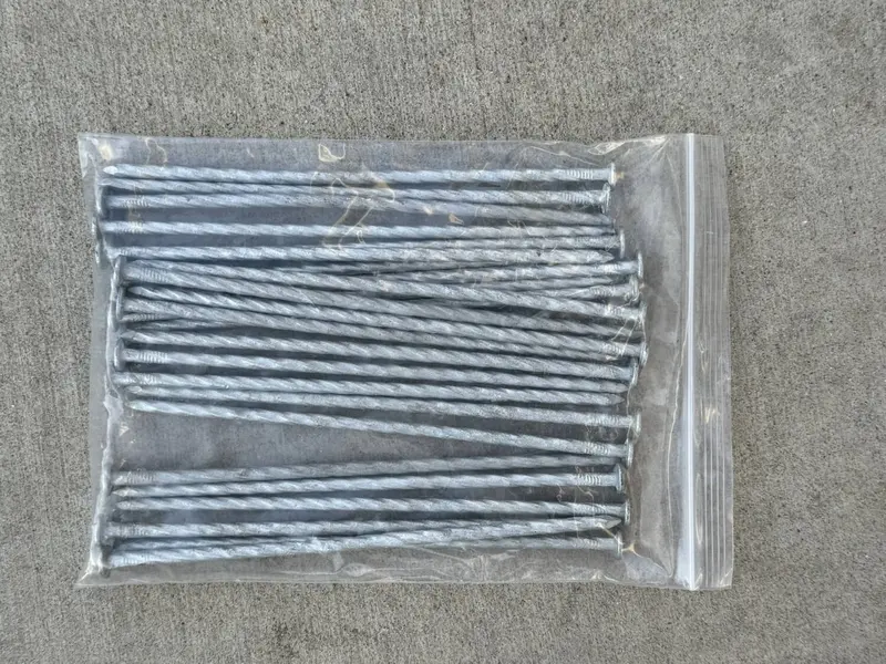 8 In. Galvanized Spiral Landscape Edging Spikes - 4 Gauge Steel 8