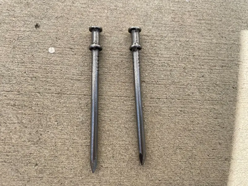 8D Duplex Nails (2.55" Long) - Concrete Forms & Scaffolding - 10 Gauge Steel 8