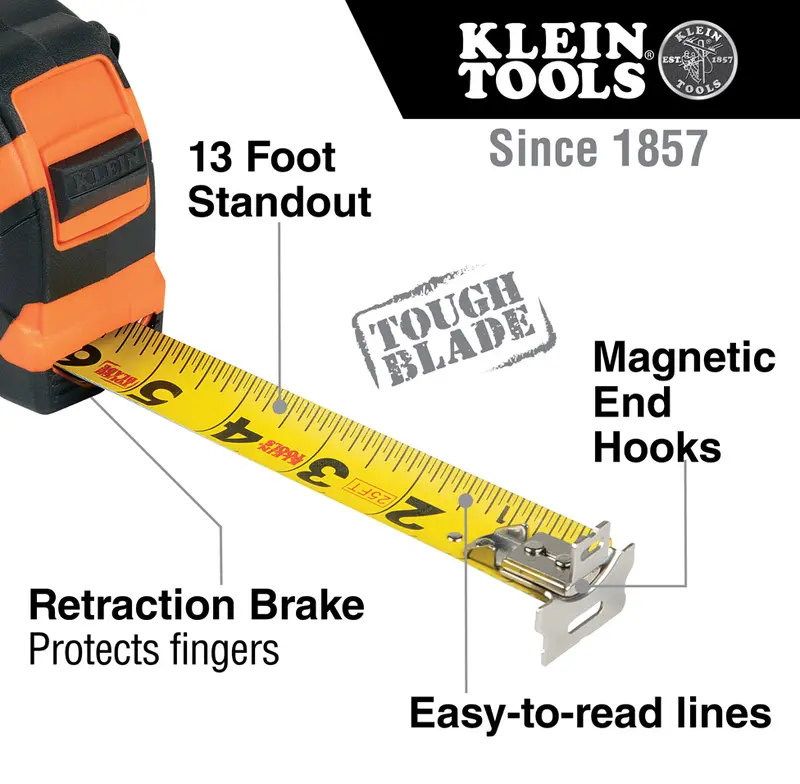 9225-25' Double Hook Magnetic Tape Measure 2