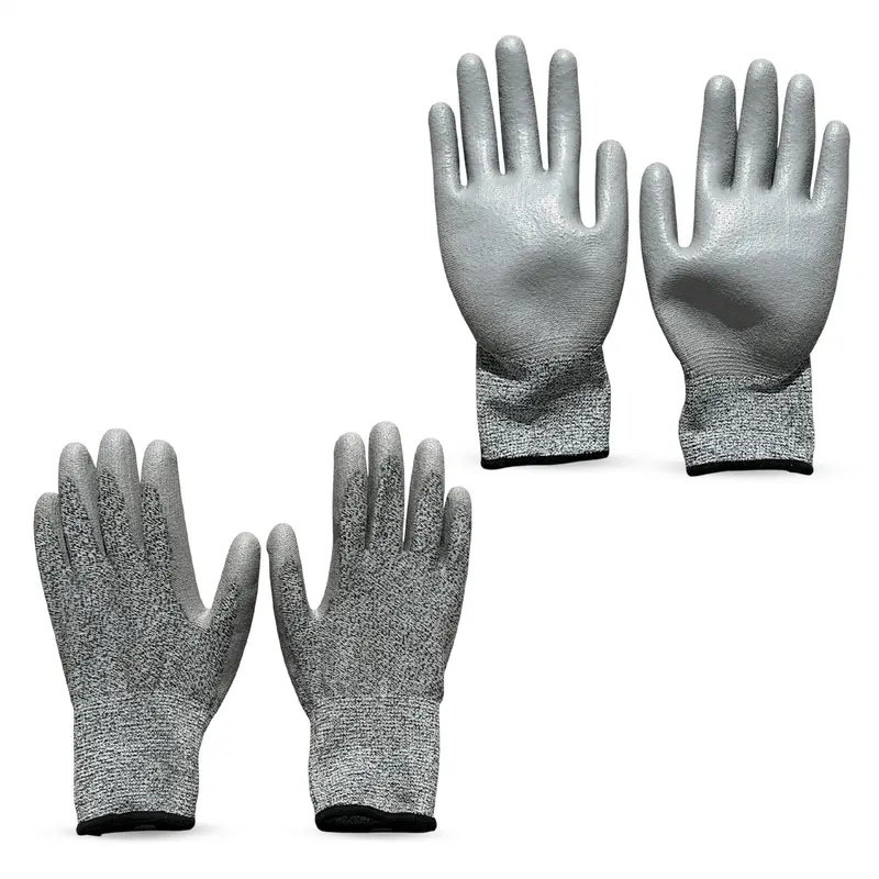 A3 Cut Resistant Work Safety Gloves - Polyurethane Coated Palm 1