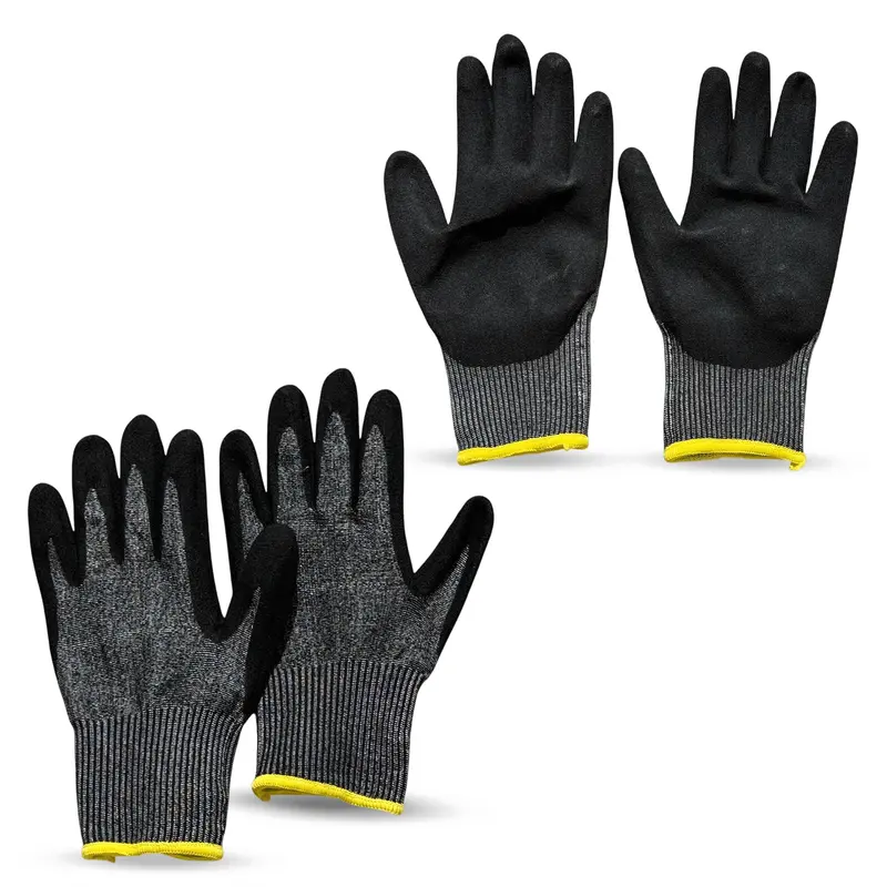 A6 Cut Resistant Work Safety Gloves - Nitrile Coated Palm 1