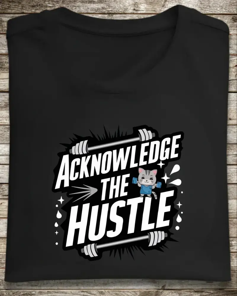 Acknowledge The Hustles Cotton T-Shirt 1