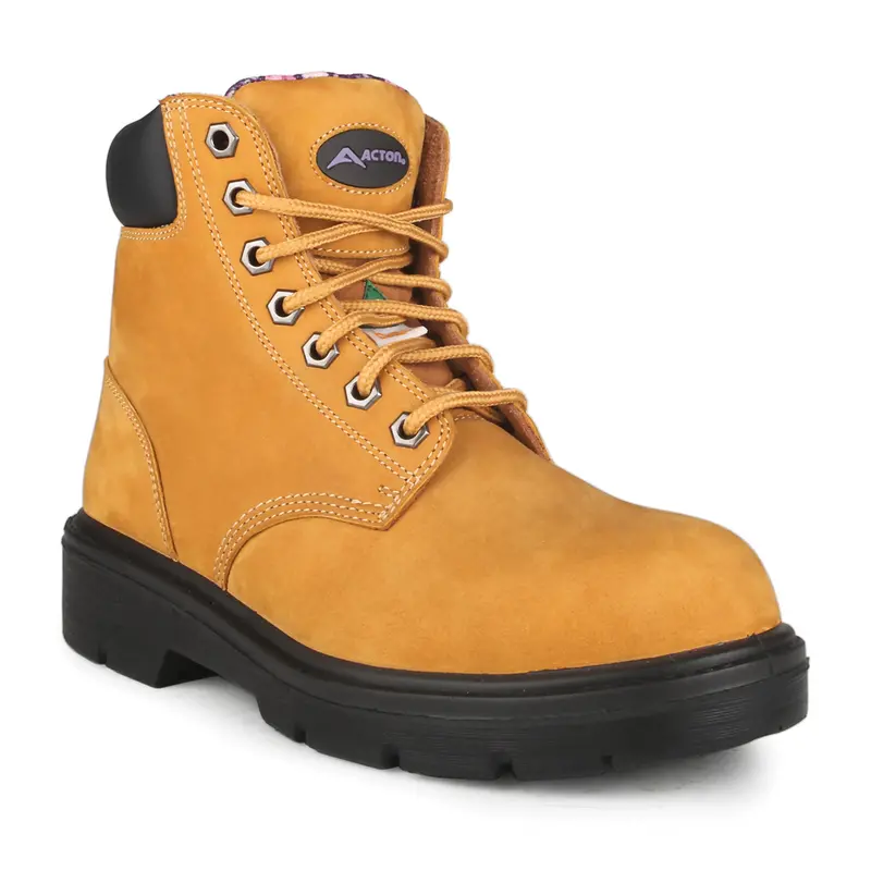 Acton Prolady 9233-12 Women's 5" Lightweight Steel Toe Work Boot - Tan 1