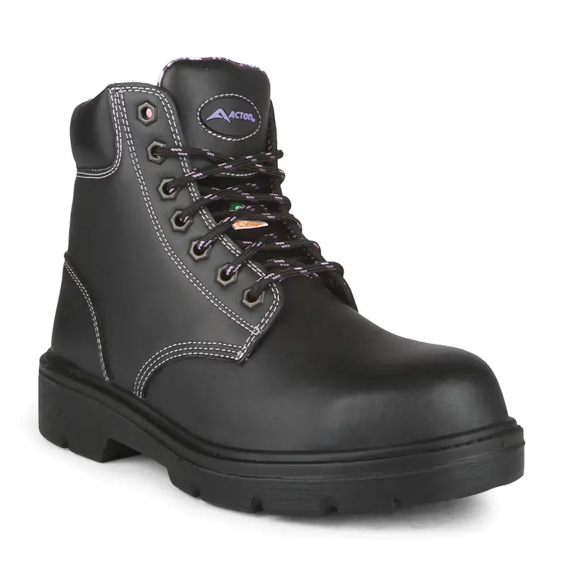 Acton Prolady Women's 5" Steel Toe Work Safety Boot 9233-11 - Black 1
