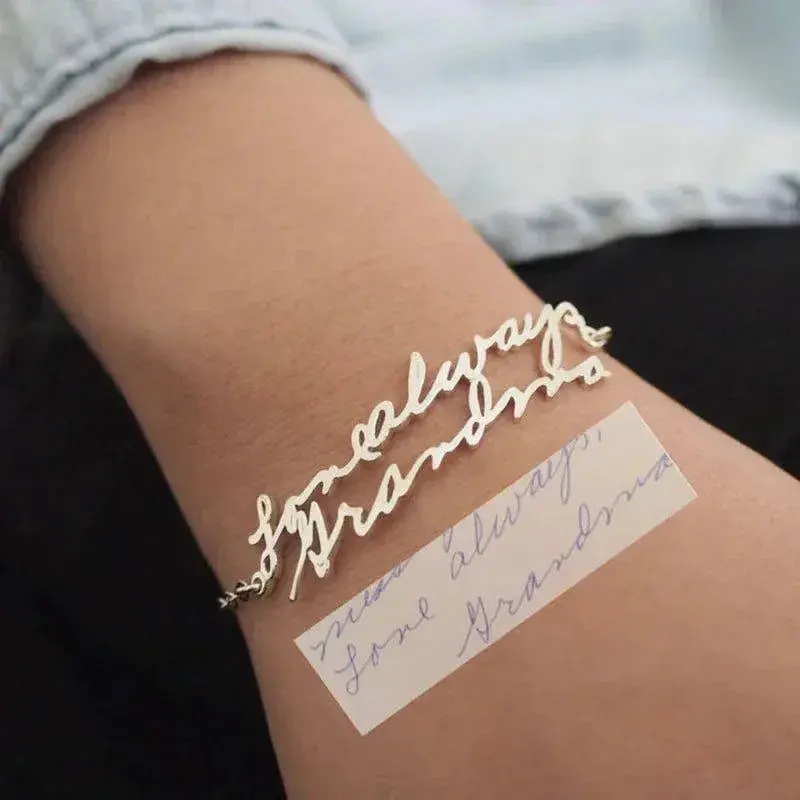 Actual Handwriting Custom Name Bracelet 3