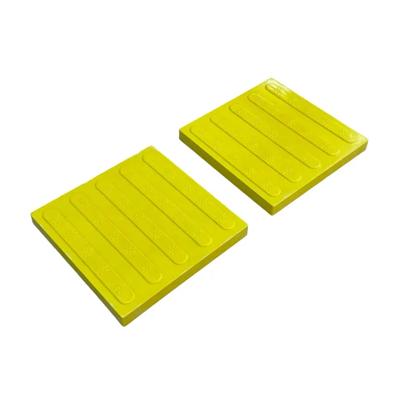 Ada Tiles - Wayfinding Directional Pavers (Uv Protected) - Cast In Place - 11.75" X 11.75" X 1.25", Yellow 1