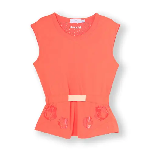 Adidas Stella Mccartney Women's Climachill Solar Red Tee Aa8501 1