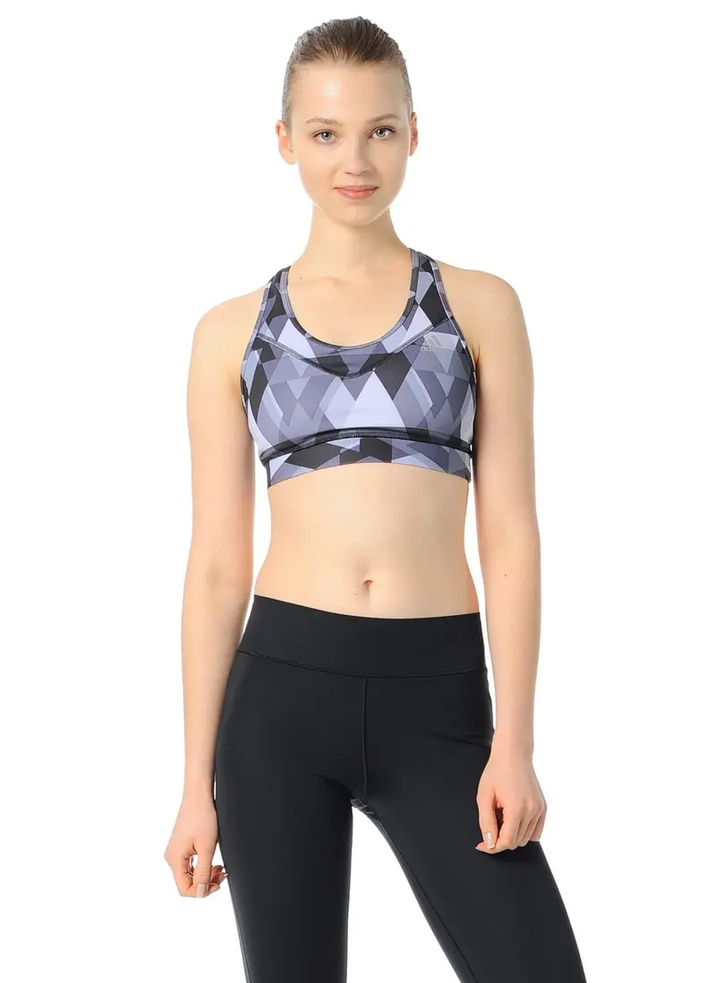 Adidas Techfit Printed Bra - Black/Print/Matte Silver(Aj0539) 1