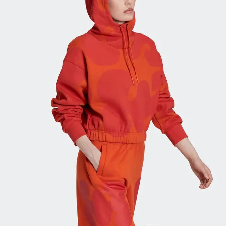 Adidas Women Marimekko Crop Hoodie Hj7306 4