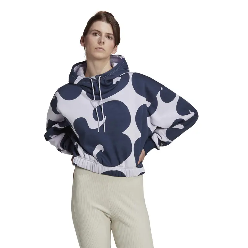 Adidas Women Marimekko Crop Hoodie Hj7307 1