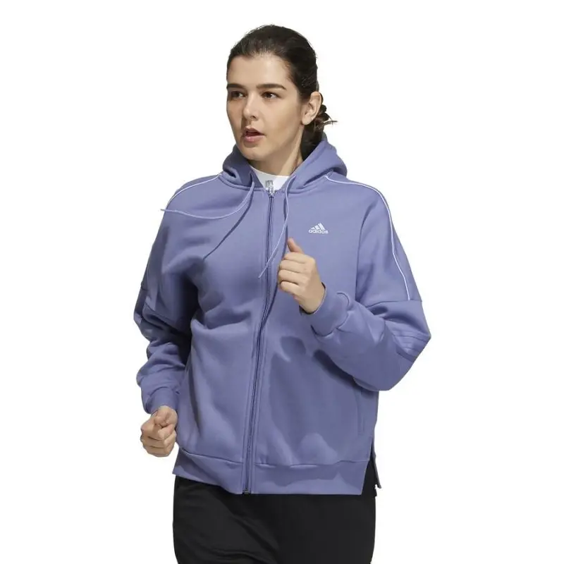 Adidas Women's Sweat Hoodie Loose Fit Full Zipper Gt6362 1