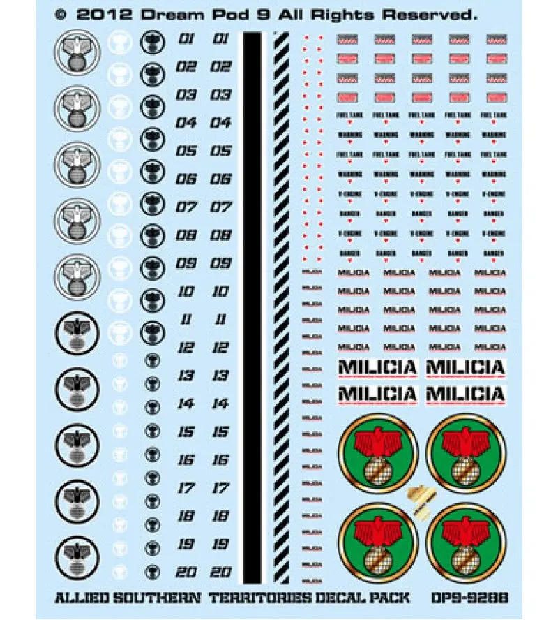 Allied Southern Territories (A.S.T.) Decal Pack 1