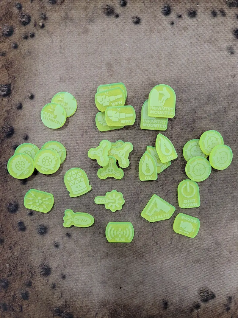 Alpha Strike Gaming Markers Set (31 Markers)- Green 1