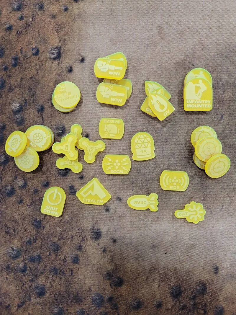 Alpha Strike Gaming Markers Set (31 Markers)- Yellow 1