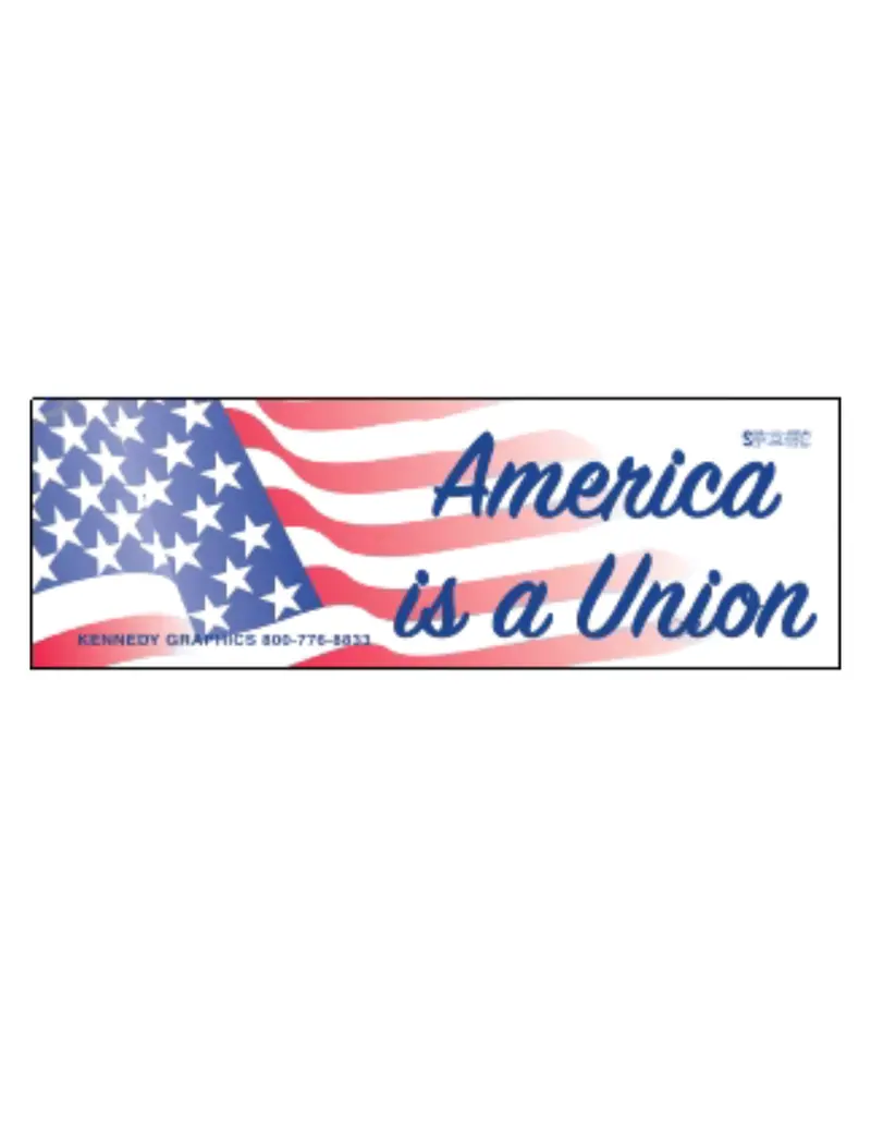America Is A Union Hard Hat Sticker S-31 1