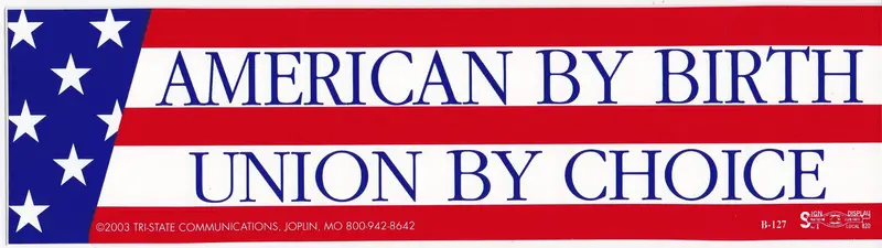 American By Birth Bumper Sticker #B127 1