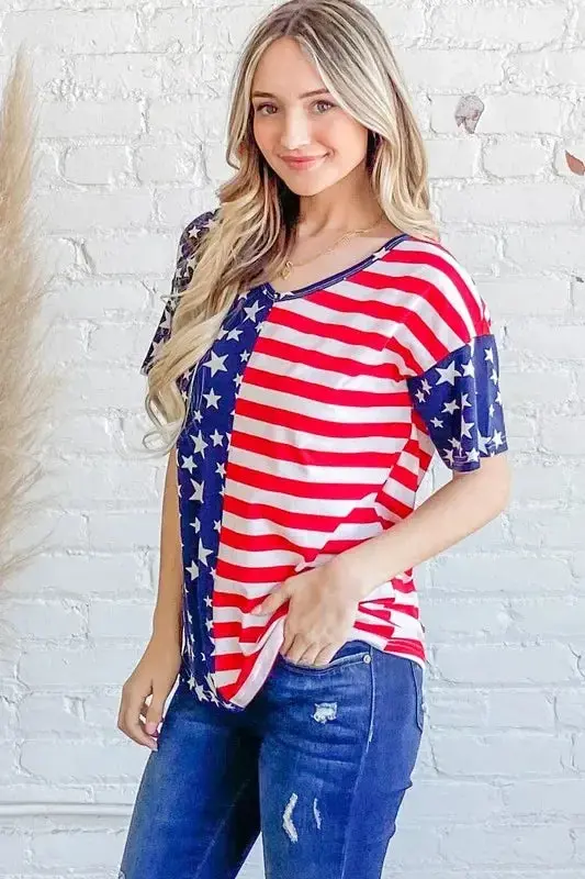 American Flag Short Sleeve Top 2