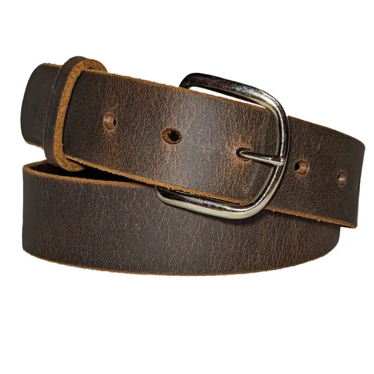 Amish Leather Belt, Faded Brown 1