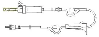 Amsino Iv Administration Set 15 Drop Needle Injection 1