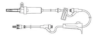 Amsino Iv Administration Set 15 Drop Needleless 1