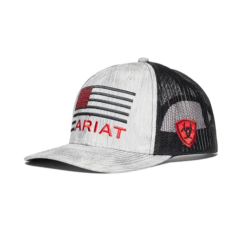 Ariat Flag Logo Mesh Snapback Cap 1