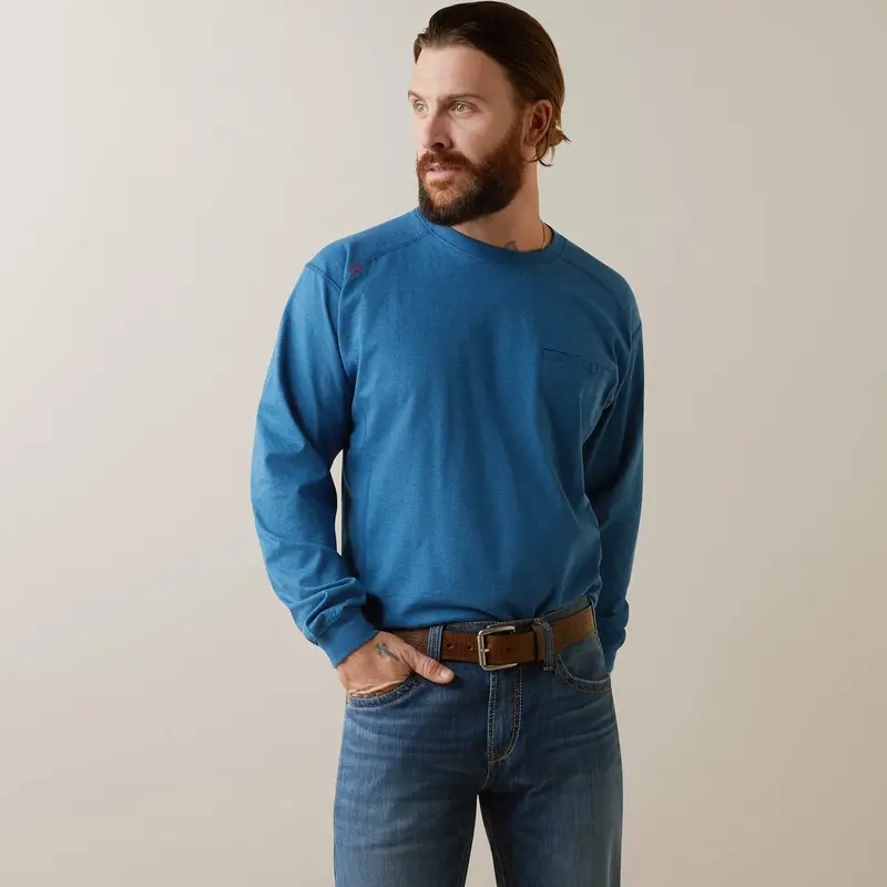 Ariat Fr Air Crew T-Shirt-Key Largo Heather 1