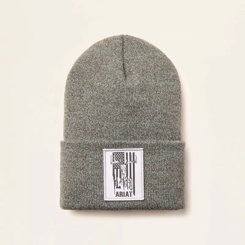 Ariat Men's American Outdoors Graphic Patch Beanie 1
