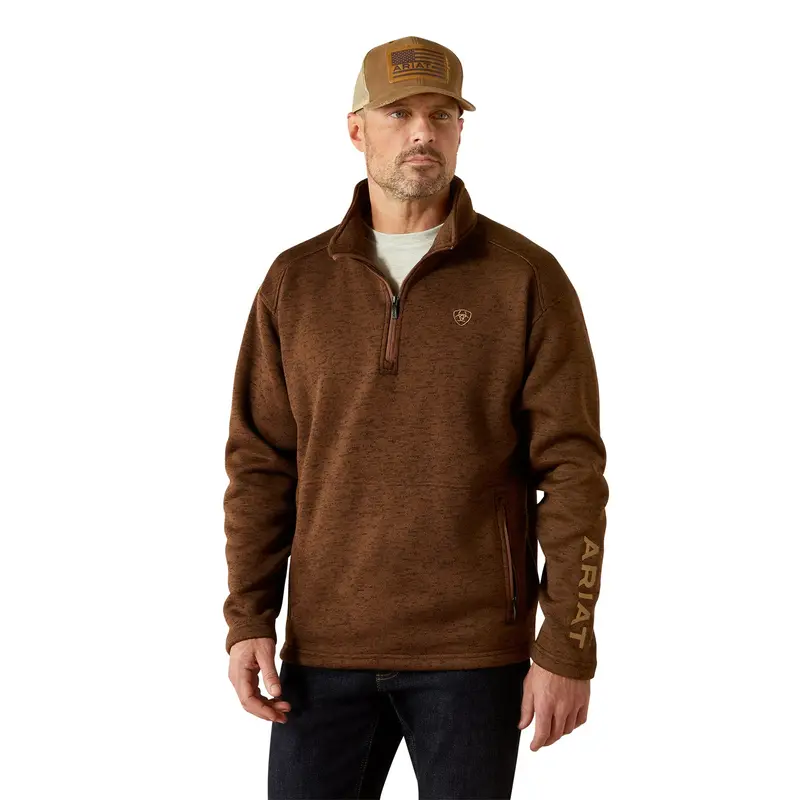 Ariat Men's Caldwell Logo 1/4 Zip Sweater 1