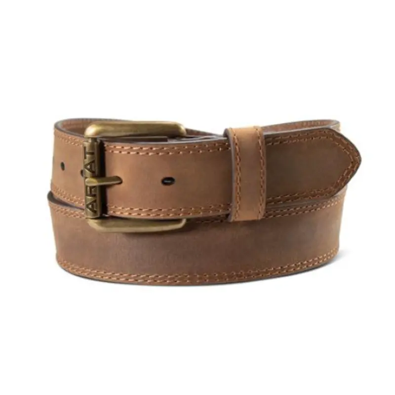 Ariat Men's Double Stitch 1.5" Leather Belt 1