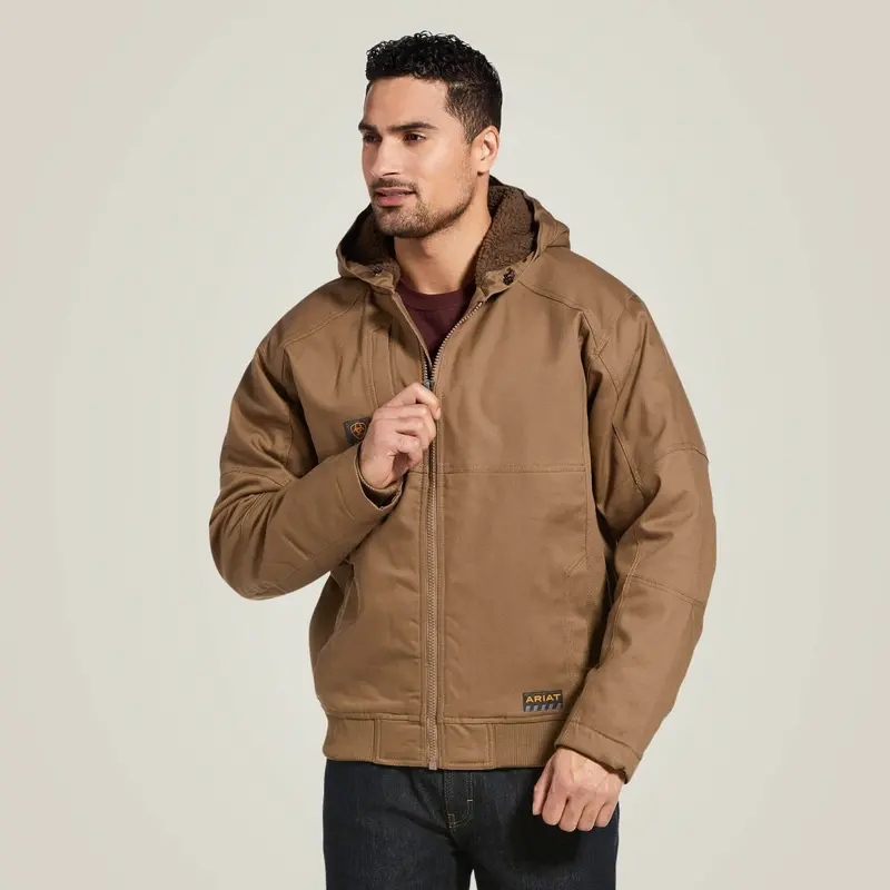 Ariat Men's Duracanvas Sherpa Lined Hooded Jacket 1