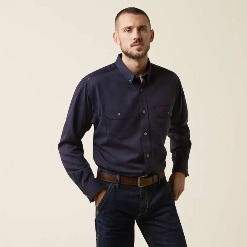 Ariat Men's Fr Air Inherent Button Long Sleeve Safety Work Shirt 2