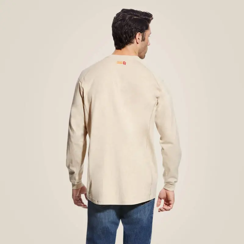 Ariat Men's Fr Chest Pocket Long Sleeve Henley 2