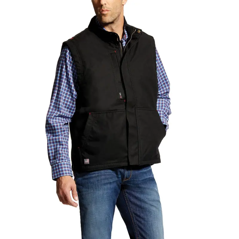 Ariat Men's Fr Workhorse Insulated Vest Black #10024030 1