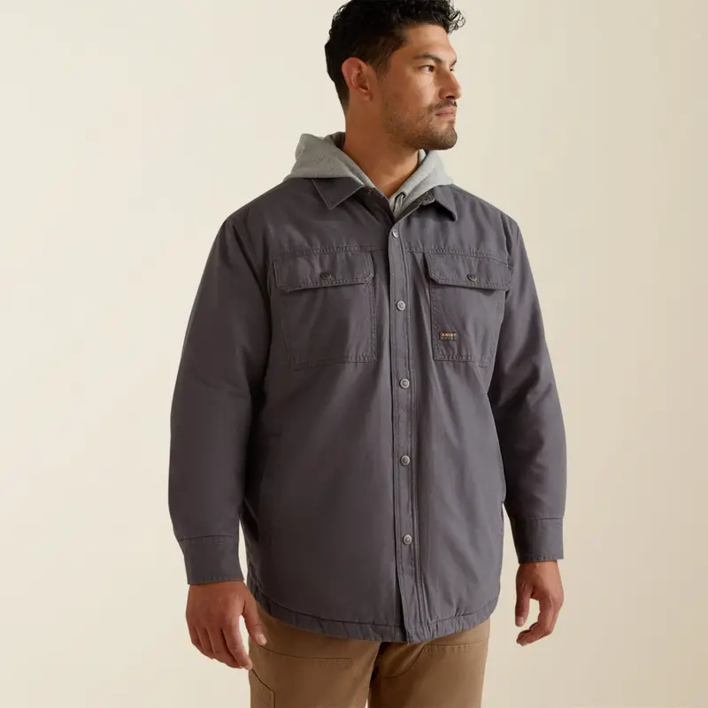 Ariat Men's Rebar Canvas Snap-Button Front Shirt Jacket 1