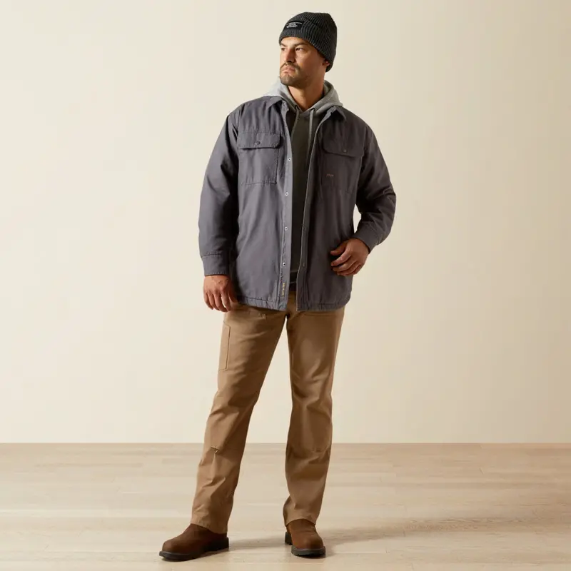 Ariat Men's Rebar Canvas Snap-Button Front Shirt Jacket 5