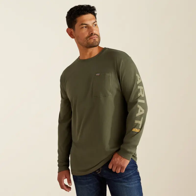 Ariat Men's Rebar Cotton Strong Graphic Long Sleeve T-Shirt 1