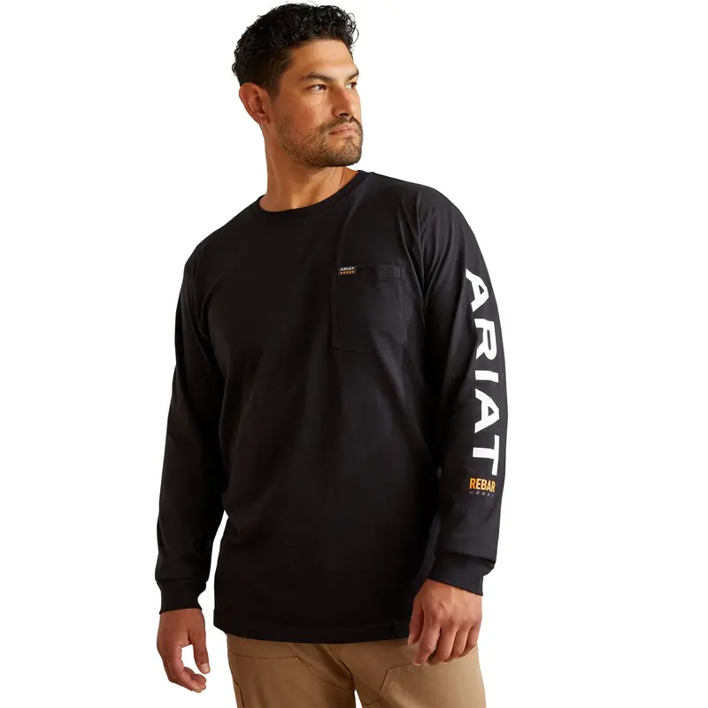 Ariat Men's Rebar Cotton Strong Standard Logo Pocket T-Shirt 1