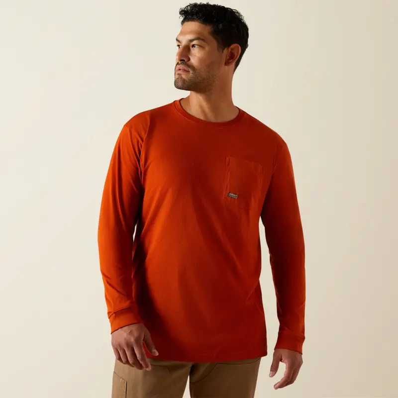Ariat Men's Rebar® Cottonstrong™ Graphic Long Sleeve Pocket T-Shirt 1