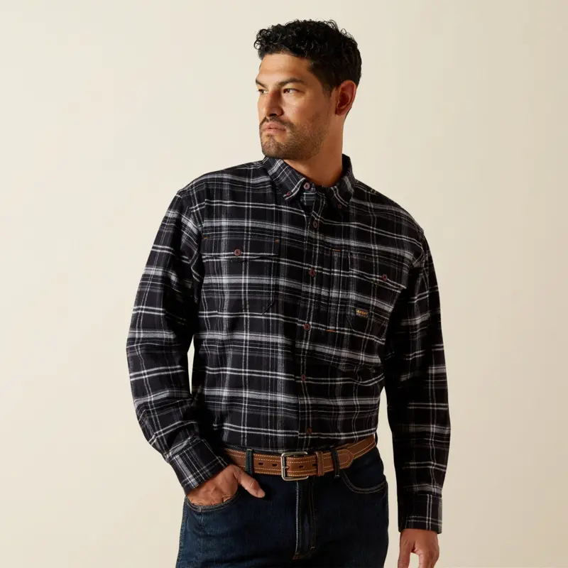 Ariat Men's Rebar™ Flannel Durastretch™ Long Sleeve Work Shirt 1
