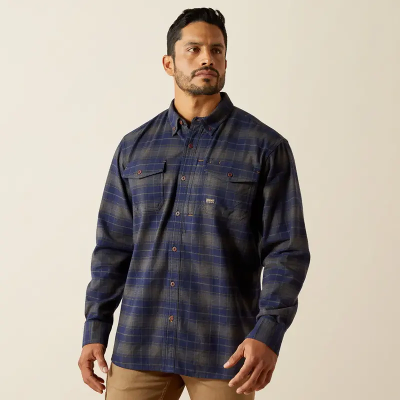 Ariat Men's Rebar™ Flannel Durastretch Long Sleeve Work Shirt 1