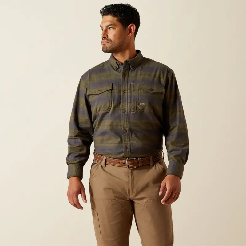 Ariat Men's Rebar™ Flannel Durastretch Long Sleeve Work Shirt 1
