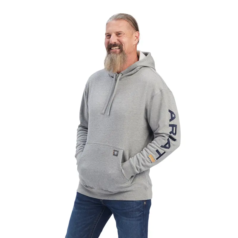 Ariat Men's Rebar Graphic Hoodie_Heather Grey 1