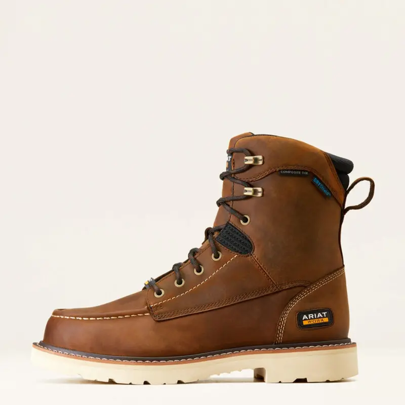 Ariat Men's Rebar Lift 8" Waterproof Eh Moc Comp Toe Work Boot 1