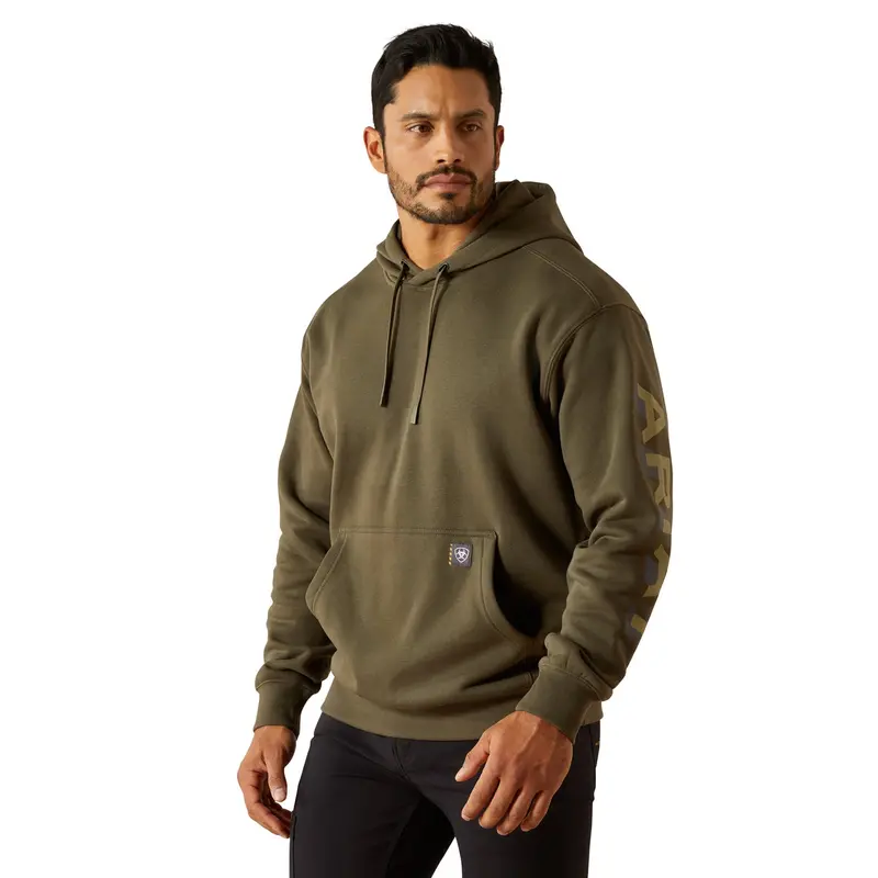 Ariat Men's Rebar Lightweight Logo Hoodie 1