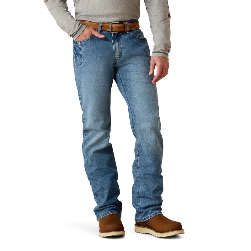 Ariat Men's Rebar M4 Relaxed Durastretch Basic Boot Cut Jean 1