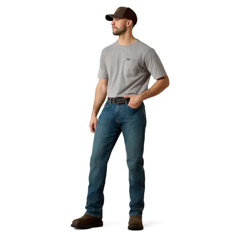 Ariat Men's Rebar M4 Relaxed Durastretch Basic Boot Cut Jean 2