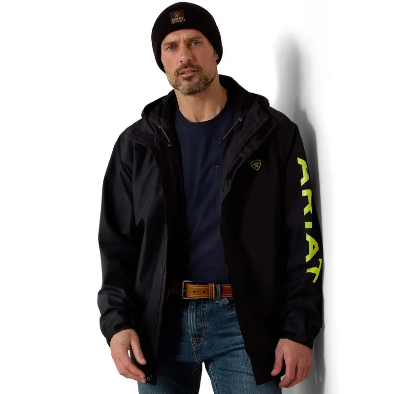 Ariat Men's Rebar Stormshell Logo Waterproof Jacket 1