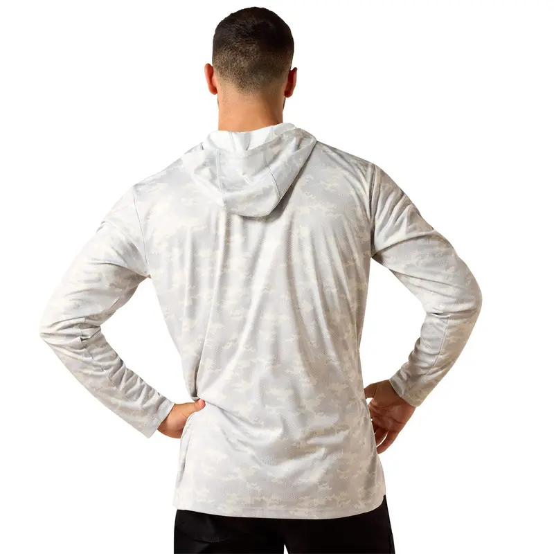 Ariat Men's Rebar Sunblocker Printed Craft Hooded Long Sleeve T-Shirt 2